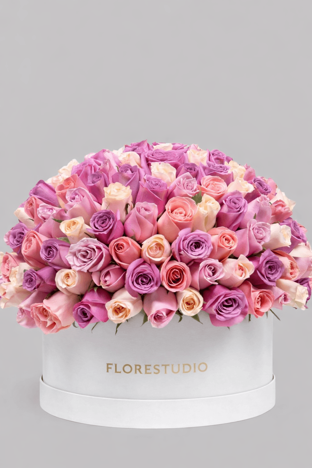 Caja Monumental de Rosas Multicolor – Armonía Infinita